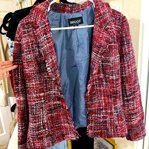 Pink/Burgundy Tweed like Blazer